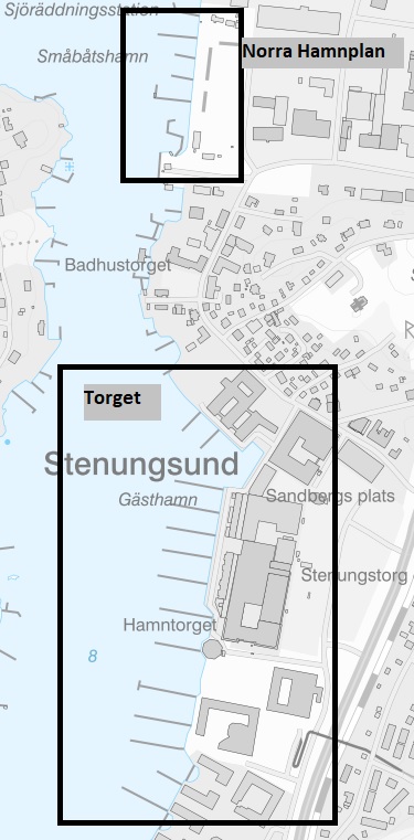 Översiktskarta över Stenungsunds hamn